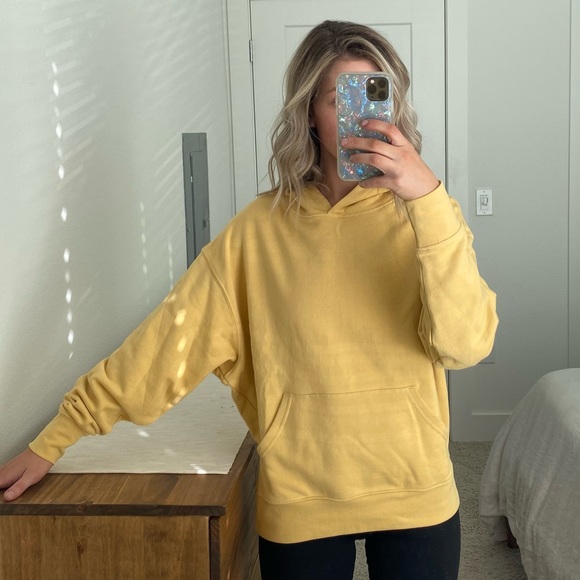 NWT WeWoreWhat oversized hoodie sweatshirt SAND color - Picture 2 of 5